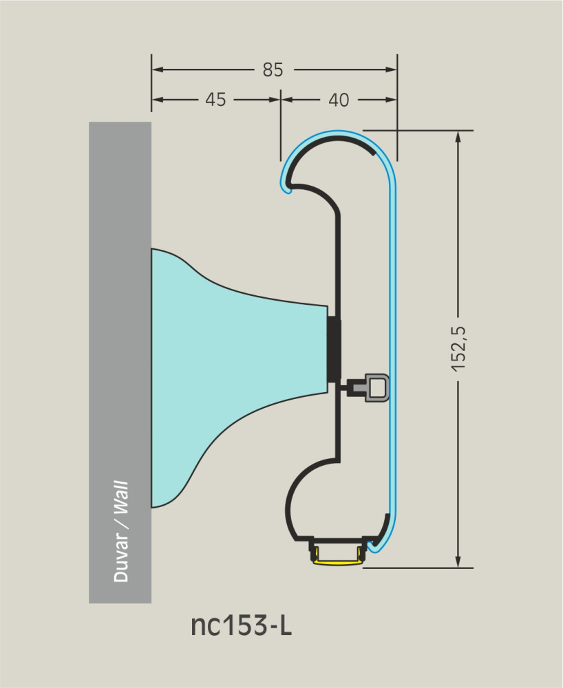 nc153 L Handrail Wall Protection Barrier
